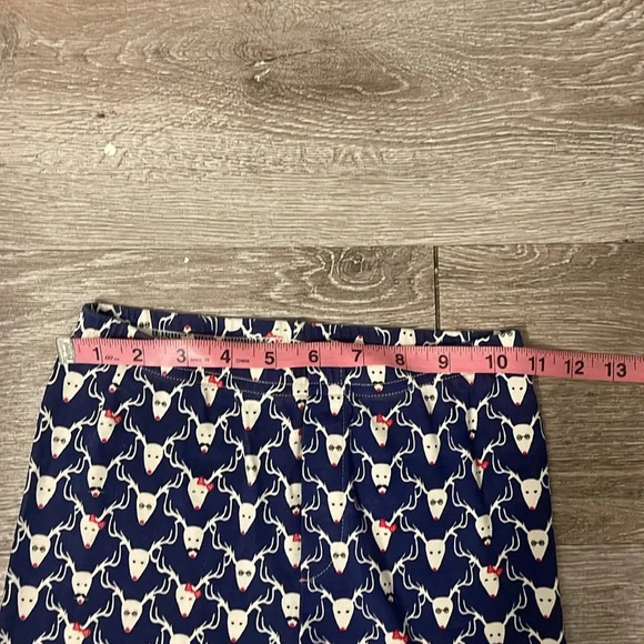 Roberta roller rabbit size 10 Christmas pajama pants navy blue reindeer - Picture 4 of 7